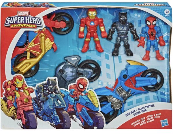 Marvel Pack 3 Superhéroes con Moto